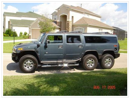 Parked humvee